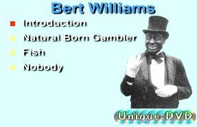 Bert Williams DVD menu screen