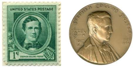 Stephen Foster Stamp and Coin